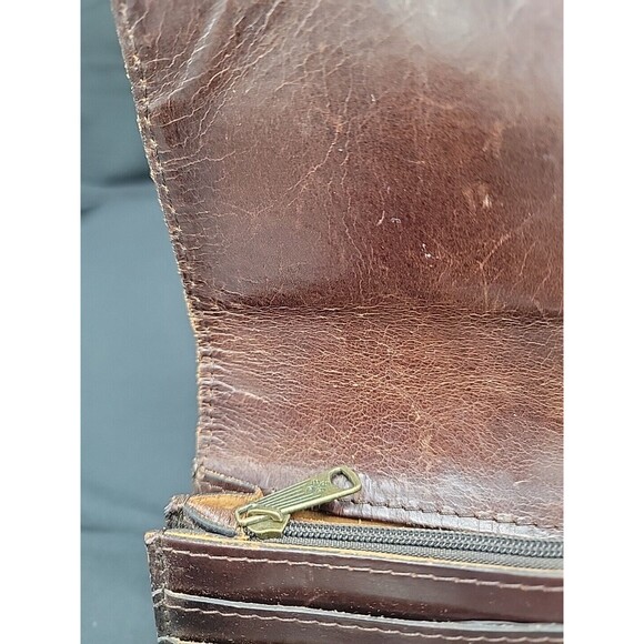 Patricia Nash Tooled Brown Leather Wallet 7x4.5 - Picture 8 of 12